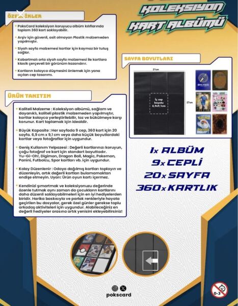 PoKS Card Albumu Kirmizi  - 3