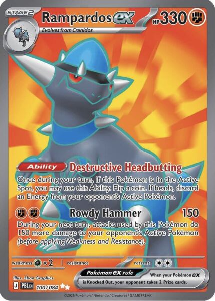 Rampardos ex (100/084) - 1